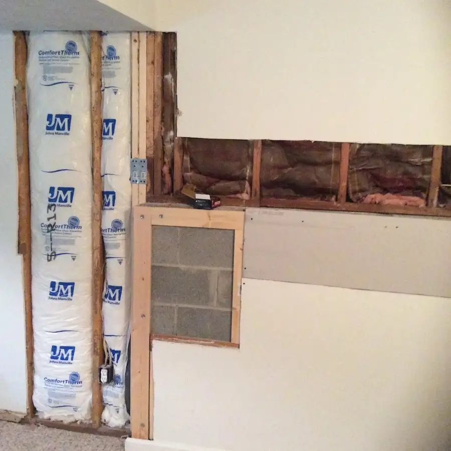 Wall insulation replacement during Odor Removal & Deodorization in North Oaks